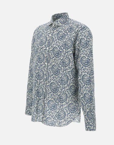 Camicia  in cotone e lino LFU02P0147118U 0001 BARBA