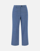 Pantaloni "Nelly chinos" in lino e cotone P390NL 2914INDA RE-HASH