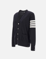 "Classic V-Neck Cardigan In Fine Merino Wool" MKC002A Y1014415 THOM BROWNE