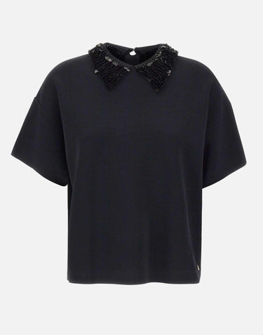Maglia con paillettes CF5038MS55N 22222 LIU-JO