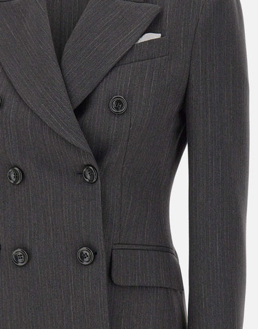 Blazer doppiopetto gessato CF5232T054A C378B LIU-JO