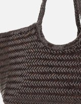 Borsa a spalla "Nantucket basket big" in pelle 8822 BROWN DRAGON DIFFUSION