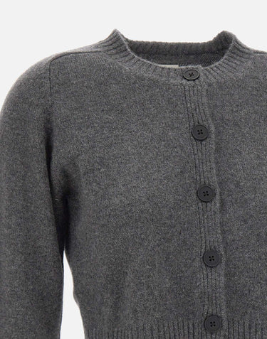 Cardigan "Zephir" in cashmere ZEPHIR ANTHRACITE LOULOU DE SAISON