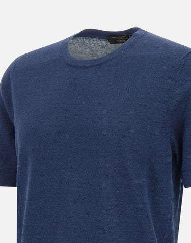 T-shirt  in lino e cotone 57140 18637598 GRAN SASSO