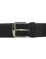 ALBERTOLUTI Cintura in pelle scamosciata BLACK Uomo 