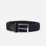 Cintura in lino con dettagli in pelle 15AP1500 NAVY ATHISON 