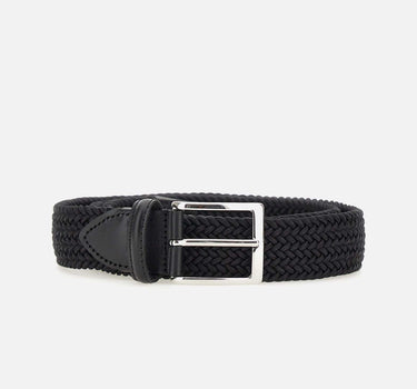 Cintura in lino con dettagli in pelle 15AP1500 BLACK ATHISON 