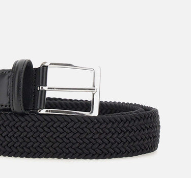 Cintura in lino con dettagli in pelle 15AP1500 BLACK ATHISON 
