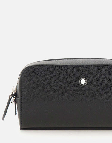 MONTBLANC Trousse da toilette in pelle Sartorial BLACK Uomo 