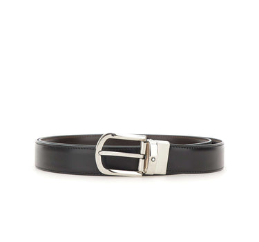 MONTBLANC Cintura reversibile "Horseshoe" BLACK Uomo 