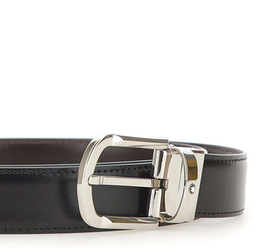 MONTBLANC Cintura reversibile "Horseshoe" BLACK Uomo 