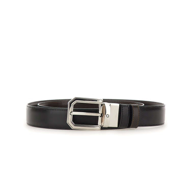 MONTBLANC Cintura in pelle reversibile BLACK Uomo 