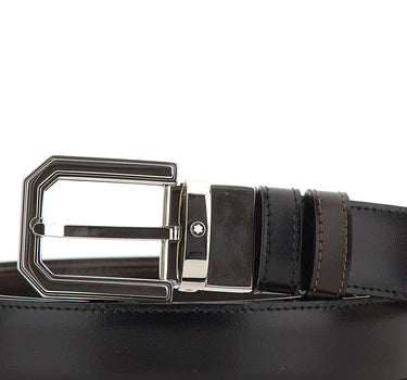 MONTBLANC Cintura in pelle reversibile BLACK Uomo 