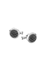 MONTBLANC Gemelli circolari zigrinati SILVER Uomo 