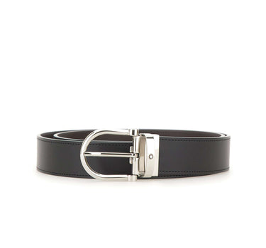 MONTBLANC Cintura reversibile "Horseshoe" BLACK Uomo 