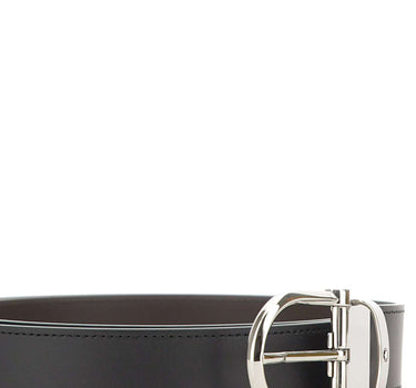 MONTBLANC Cintura reversibile "Horseshoe" BLACK Uomo 