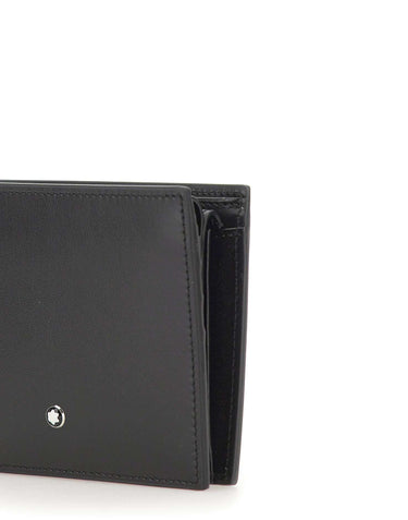 MONTBLANC Portafoglio 10 Tasche con Portamonete "Meisterstück" BLACK Uomo 