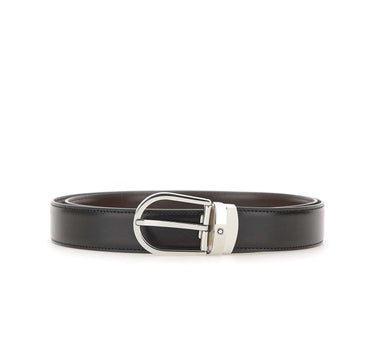 MONTBLANC Cintura reversibile "Horseshoe" BLACK Uomo 