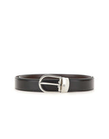 MONTBLANC Cintura reversibile "Horseshoe" BLACK Uomo 