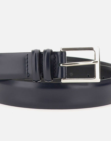 Cintura "Kansas" in pelle lucida U03201 BLU ORCIANI 