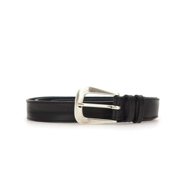 ORCIANI Cintura in pelle "Bull Soft" BLACK Uomo 