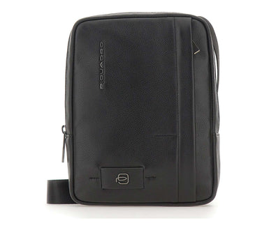PIQUADRO Borsa a tracolla in pelle BLACK Uomo 