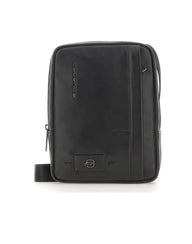 PIQUADRO Borsa a tracolla in pelle BLACK Uomo 