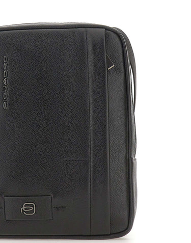 PIQUADRO Borsa a tracolla in pelle BLACK Uomo 