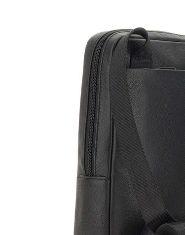 PIQUADRO Borsa a tracolla in pelle BLACK Uomo 