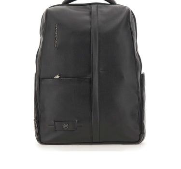 PIQUADRO Zaino in pelle porta pc 15,6'' BLACK Uomo 