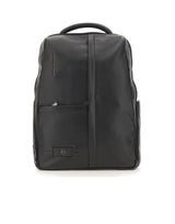 PIQUADRO Zaino in pelle porta pc 15,6'' BLACK Uomo 