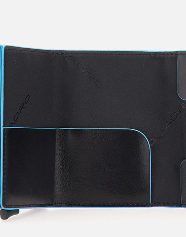 PIQUADRO "Compact Wallet" BLACK Uomo 