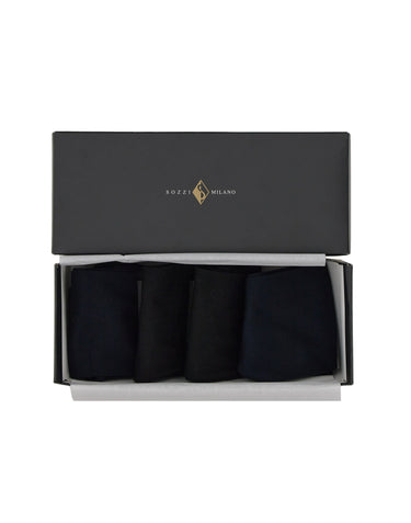 SOZZI MILANO Calze in cotone BLACK Uomo 