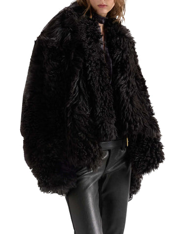 7 FOR ALL MANKIND Giacca Shearling BLACK Donna 