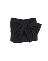 7 FOR ALL MANKIND Minigonna in misto lana con fiocco BLACK Donna 