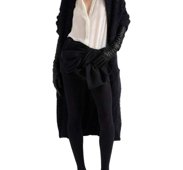7 FOR ALL MANKIND Minigonna in misto lana con fiocco BLACK Donna 