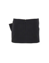 7 FOR ALL MANKIND Minigonna in misto lana con fiocco BLACK Donna 