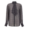7 FOR ALL MANKIND Camicia donna con fiocco in seta GREY Donna 