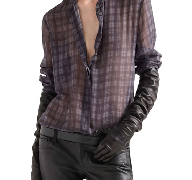 7 FOR ALL MANKIND Camicia donna con fiocco in seta GREY Donna 