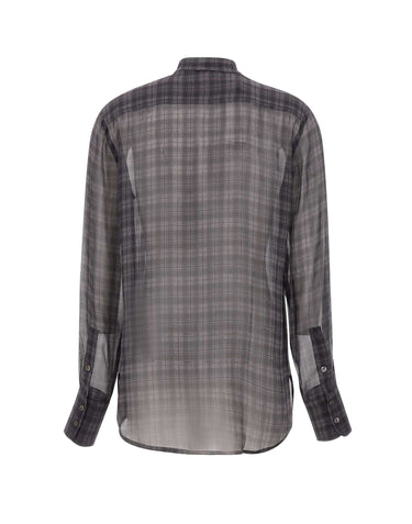 7 FOR ALL MANKIND Camicia donna con fiocco in seta GREY Donna 