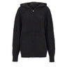 7 FOR ALL MANKIND Felpa in maglia "Fuzzy" BLACK Donna 