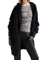7 FOR ALL MANKIND Felpa in maglia "Fuzzy" BLACK Donna 