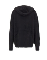 7 FOR ALL MANKIND Felpa in maglia "Fuzzy" BLACK Donna 