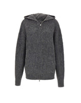 7 FOR ALL MANKIND Felpa in maglia "Fuzzy" GREY Donna 