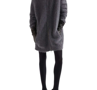 7 FOR ALL MANKIND Felpa in maglia "Fuzzy" GREY Donna 