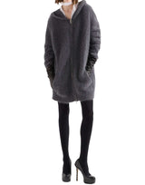 7 FOR ALL MANKIND Felpa in maglia "Fuzzy" GREY Donna 