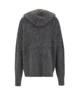 7 FOR ALL MANKIND Felpa in maglia "Fuzzy" GREY Donna 