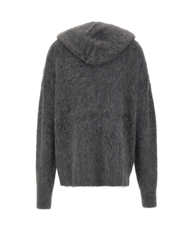 7 FOR ALL MANKIND Felpa in maglia "Fuzzy" GREY Donna 