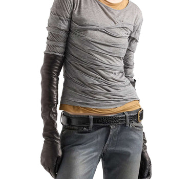 7 FOR ALL MANKIND Maglia donna con maniche lunghe e tessuto sfrangiato GREY Donna 
