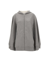 7 FOR ALL MANKIND Felpa over con cappuccio GREY Donna 